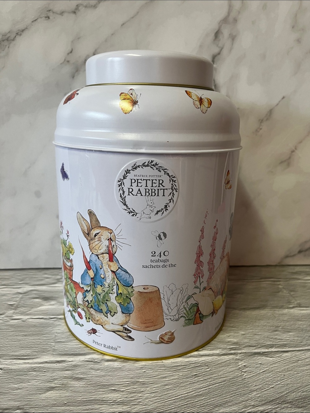Beatrix Potter Peter Rabbit English Breakfast Tea Canister Tin Empty